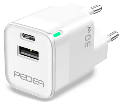 Immagine prodotto di PEDEA Mini caricatore rapido -Dual- 30W GaN 1xC, 1xA, bianco