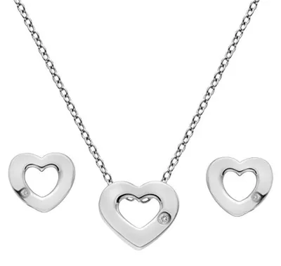 Imagen del producto de Conjunto de joyería de plata Amulets SS136 (collar y pendientes)