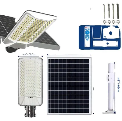 Obrázek produktu pro Solární pouliční lampa, 8000 lumenů, dálkové ovládání, 6500 W