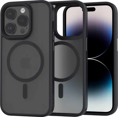 Image de Coque magnétique pour MagSafe SPACECASE Hybrid Mag pour iPhone 14 Pro Noir