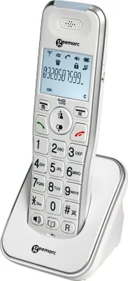 Immagine prodotto di Geemarc AMPLIDECT 295 AD Schnurloses Seniorentelefon Beleuchtetes Display Weiß (AMPLIDECT 295 AD)