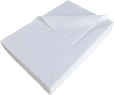 Produktbild von Farbfilz, weiche Filzplatten, 1,4 mm dick, Filzstoff, Filz für Bastelarbeiten, zum Nähen, 20 x 30 cm (weiß)