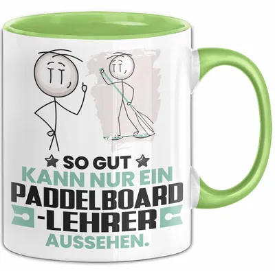 Produktbild von Paddelboard-Lehrer Geschenk Tasse So Gut Kann Nur Ein Paddelboard-Lehrer Aussehen Geschenkidee Kaffee-Becher (Grün)