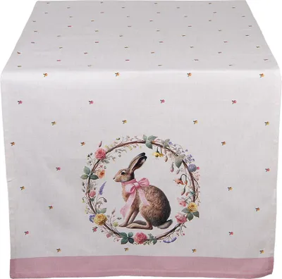Produktbild von Clayre & Eef Tischläufer 50x140 cm Beige Baumwolle