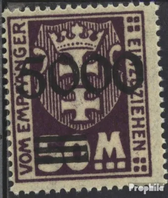Produktbild von Briefmarken Danzig 1923 Mi P26II postfrisch Portomarke