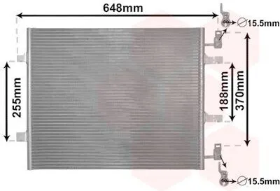 Produktbild von VAN WEZEL 43005459 Kondensator Klimaanlage Klimakondensator für RENAULT TRAFIC II Kasten (FL)