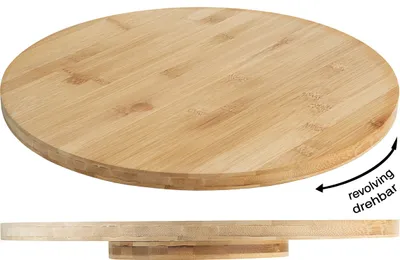 Produktbild von Holzplatte, drehbar, aus verleimten Bambusholz, Ø 35 cm, 3,5 cm Höhe