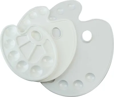 Immagine prodotto di Tavolozza di miscelazione colori KREUL SOLO Goya in plastica ovale 350 x 270 mm bianco