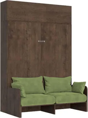 Produktbild von ITAMOBY - Schrankbett Kentaro Sofà 160 vertikal mit Vasistas-Wandschrank Nussbaum-A35