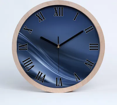 Produktbild von Holzuhr 30fi cm wanduhr - schwarze Spitzen - szaraala