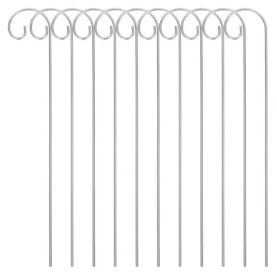 Immagine prodotto di Ganci in metallo, 40 pezzi, 30 cm, resistenti agli agenti atmosferici, antiruggine, ideali per etichette per piante, lanterne, decorazioni, colore argento