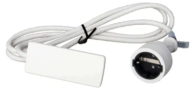 Immagine prodotto di Schulte EVOline Plug 01.551 Spina piatta da 1,5 m con presa di accoppiamento nera.