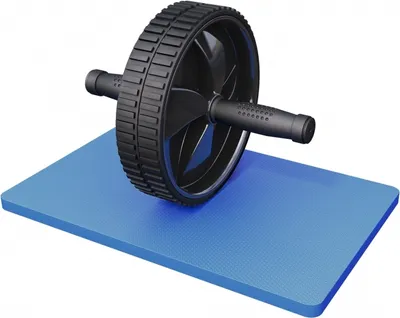 Produktbild von GORILLA SPORTS® Ab Roller - mit gepolsterte Kniematte, 27 x 18 cm, gepolsterte Griffe, Schwarz - Bauchtrainer, Bauchmuskeltrainer, Bauchmuskeltraining, Bauchroller, Ab Wheel, Bauchmuskelrad