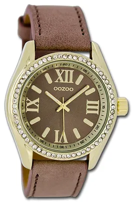 Produktbild von Oozoo Vintage Series Damen Herrenuhr shine Quarzuhr mit Lederarmband braun D3UOC5733A