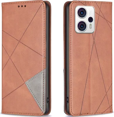 Produktbild von Mobigear Rhombus Slim  Motorola Moto G13 Hülle Klapphülle - Braun
