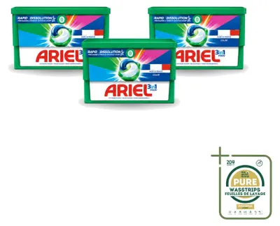 Produktbild von 3 x Ariel Color 3in1 Pods Waschmittelkapseln für Buntwäsche - Vorratspackung - 3 Stücke
