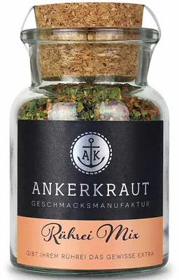 Zdjęcie produktu dla Ankerkraut Rührei Gewürz, Przyprawy w proszku, Czarny pieprz, Papryczka chili, Czosnek, Cebula, Pietruszka, Zwykła papryka, Rozmaryn, Sól..., Środek konserwujący, 80 g, Słoik, 1 szt.