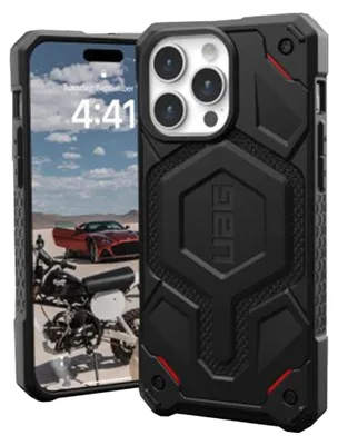 Produktbild von Urban Armor Gear Monarch Pro, Cover, Apple, iPhone 15 Pro, 15,5 cm (6.1"), Schwarz
