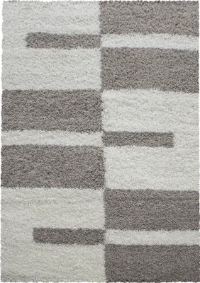 Produktbild von Teppich Läufer Wohnzimmer Beige 80x150 Kariertes Design