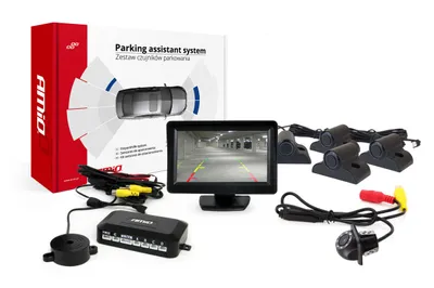 Obrázok produktu pre AMiO Parkovací asistent TFT01 4,3" s kamerou HD-305-LED 4-senzorové čierne Truck