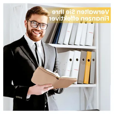 Produktbild von Budgetordner A7 aus Kunstleder mit Reißverschluss und 6 nachfüllbaren Ringen, Notizbuch für Damen und Herren (Rosa)