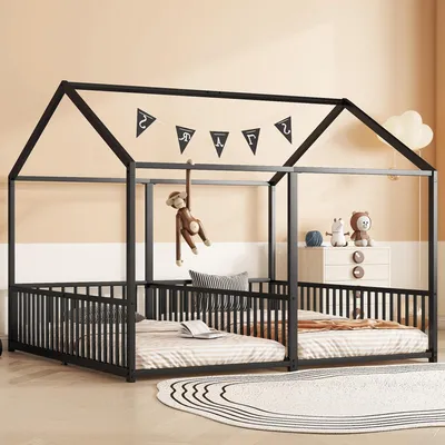 Immagine prodotto di Letto a terra per bambini FAVSH, 90x200 cm, con sponde di protezione, letto basso