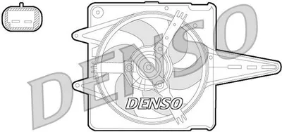 Produktbild von DENSO Lüfter Motorkühlung DER09056 für FIAT MULTIPLA (186) BRAVO I (182)