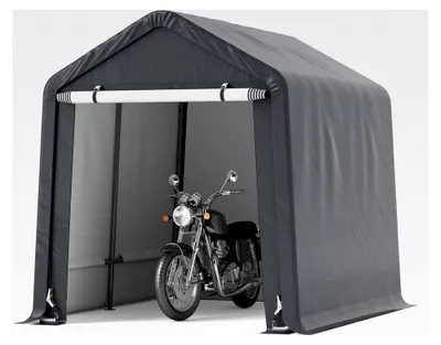 Produktbild von Gerätehaus 195x240x214cm, Fahrradgarage, Geräteschuppen, Zeltgarage, Garagenzelt, Gartenschuppen, Lagerzelt, Fahrradschuppen, Gerätezelt, Aufbewahrungsgarage, Allzwecküberdachung