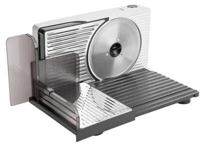 Allesschneider, Edelstahlklinge 17 cm, Dickenregler 0–15 mm, 120 W, klappbar