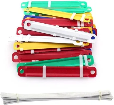 Productafbeelding van Pack van 50 Opslagbeugels met Kleurrijke Hechtingstrips