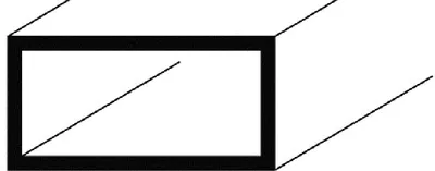 Produktbild von Aluminium 1mm Stärke Rechteckrohr-Profil, Flach, Profil, Winkel, natur eloxiert 20x10x1mm 2 Meter