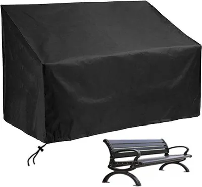 Produktbild von Schutzhülle für Gartenbank 3 Sitzer Bank Abdeckung Wasserdichtes Oxford 210D-Gewebe Atmungsaktiv Gartenmöbel Sitzbankhülle, 164x66x63/89cm