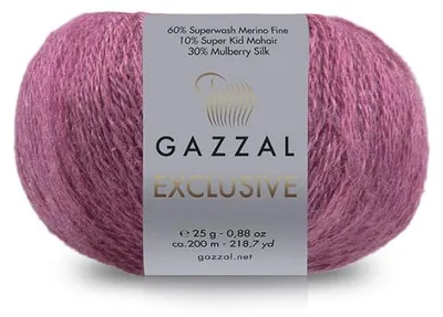Produktbild von Gazzal Exclusive 9940 Dunkelmalve Merino-Seide-Mohair Lace 25g/200m