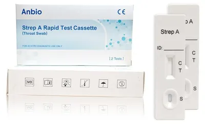 Obrázok produktu pre Test na streptokokovú angínu – 2 kusy