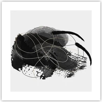 Produktbild von Poster - Poster ohne Rahmen - Abstraktion Schwarz Flecken - 40x40 cm - Wand Bild - Wanddeko - Wandbilder - Kunstposter - Wandposter - Bilder - Kunstdruck - Wanddekoration - Wandbild - P2XAC40x40-4368