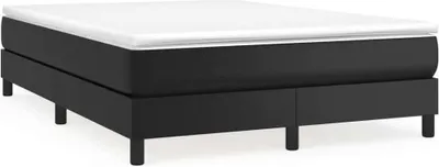 Produktbild von vidaXL Boxspringbett mit Matratze Schwarz 140x190 cm Kunstleder