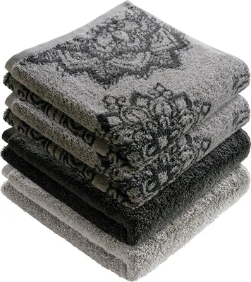 Produktbild von Erwin Müller Handtuch Bühl" 4er-Pack grau/anthrazit 50x100 cm"
