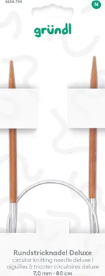 Produktbild von Gründl Rundstricknadel Deluxe 7 mm 80 cm