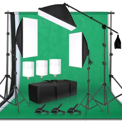 Produktbild von Fotografie Beleuchtungsset, weiche Schirme, LED-Lampen, Fotokit 35
