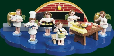 Produktbild von Kerzenhalter Sockel für Engelbäckerei blau Höhe= 8cm NEU