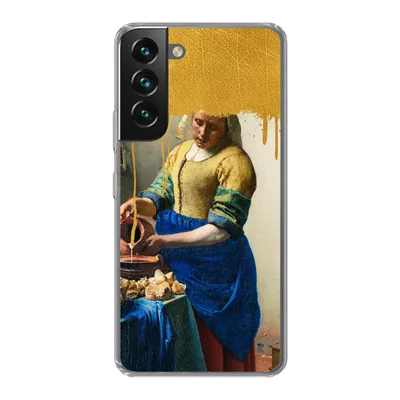Produktbild von MuchoWow® Handyhülle Schutzhülle Hülle für Samsung Galaxy S22 Milchmädchen - Gold - Alte Meister Silikon Softcase Handy Hülle - Mobiltelefonhülle