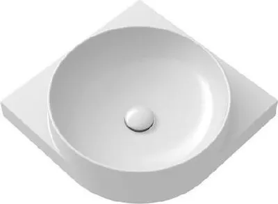 Productafbeelding van Hoekwastafel RAVAK Yard, sanitair keramiek, wit, 45 x 45 x 12,5 cm, artikelnummer XJX01245000