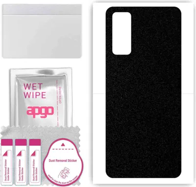 Produktbild von apgo Rückseite Schutzfolie, Skin, kompatibel mit Vivo V20 SE, Hinten Displayschutzfolie aus Vinylfolie, kratzfest, einfache Montage - Mattschwarz