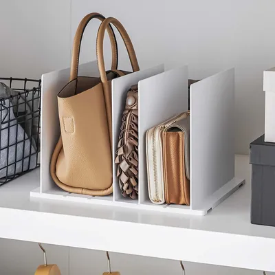 Zdjęcie produktu dla Yamazaki organizer do torebki zestaw 2 przegródek "Smart" 31x21x24cm biały