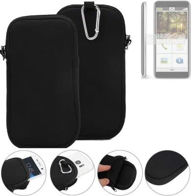 Produktbild von K-S-Trade Neopren-Hülle Handyhülle kompatibel mit Emporia Smart.3 Mini Schutzhülle Neoprenhülle Sleeve Schutz-Hülle Gürtel Tasche Case Holster