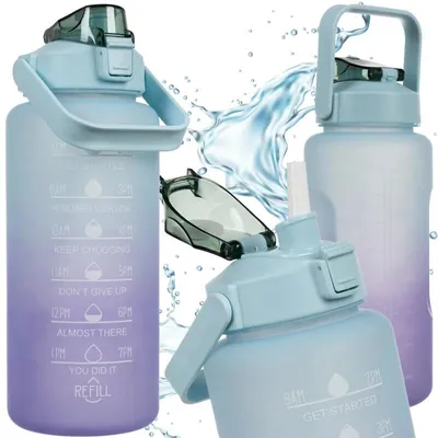 Produktbild von Trizand 24496 Motivations-Trinkflasche 2000 ml, violettblau