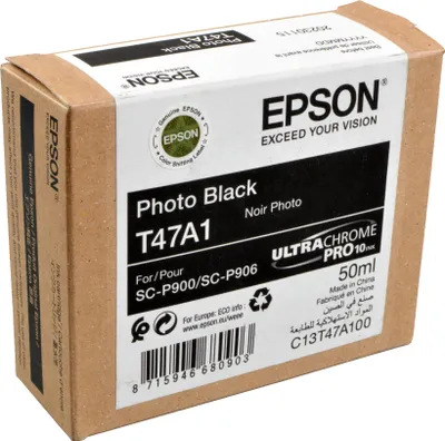 Produktbild von Epson T47A1, Schwarz, Tinte auf Pigmentbasis, 50 ml, 1 Stück(e)