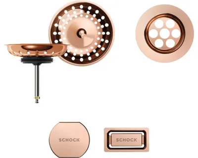 Produktbild von SCHOCK Sichtteile in Copper 400051COP - Aufwertung für die PREMIUM Ablaufgarnitur 410051CHR ab Baujahr 2024