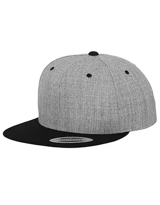 Produktbild von FLEXFIT 6089MT | Classic Snapback 2-Tone Cap - Farbe: Heather Grey/Black - Größe: One Size