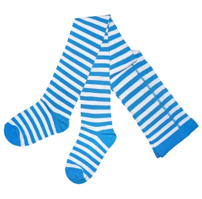 Produktbild von Damen Strumpfhosen aus Baumwolle Bonbons Kornblau Größe 38-40